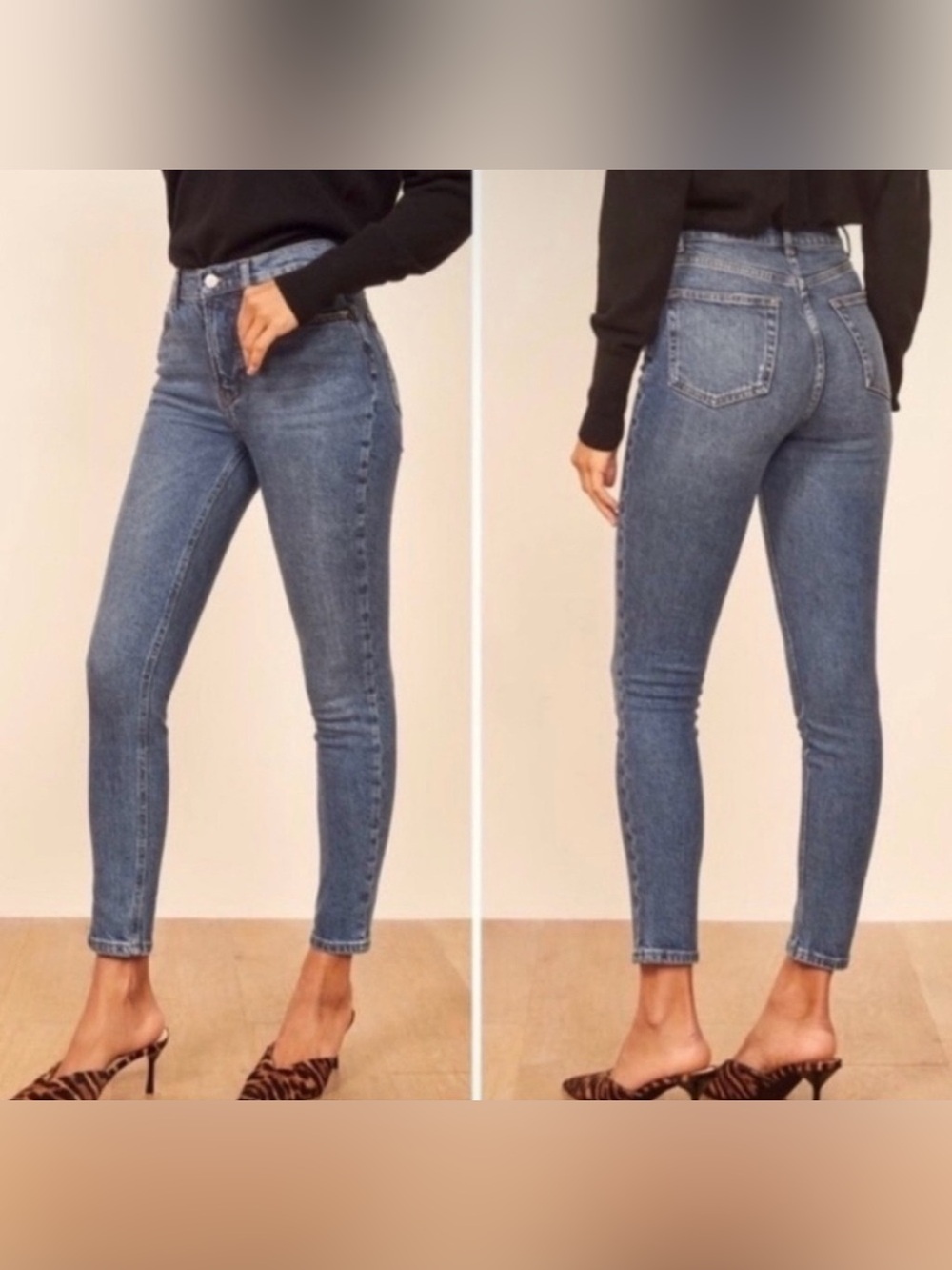 Reformation High Skinny Crop Jeans Size 27 Syracuse High Rise Stretch
